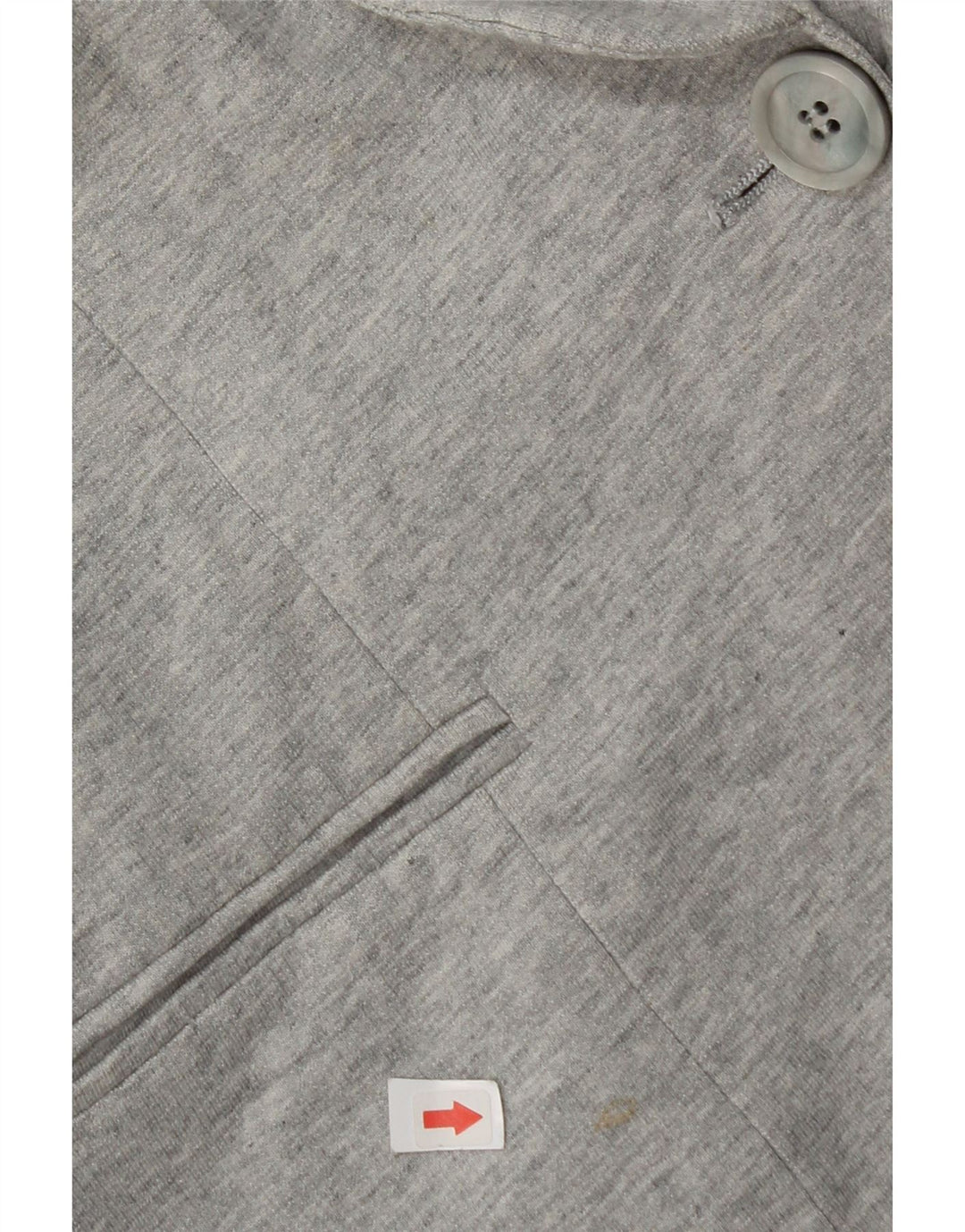 Zara Dame 1 Knap Blazer Jakke UK 14 Stor Grå Bomuld