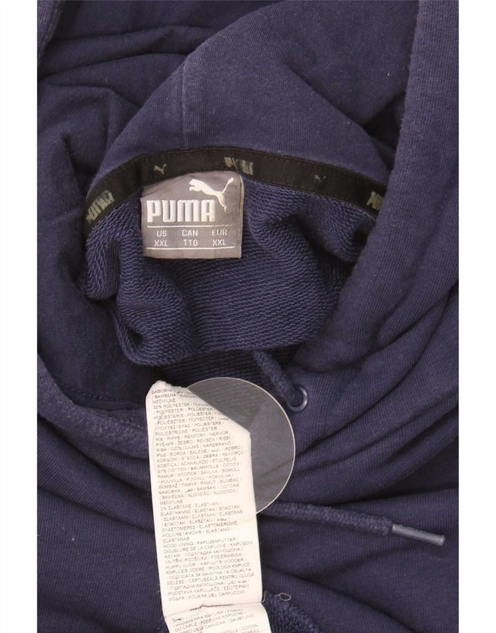 Puma hættetrøje til mænd 2XL marineblå bomuld