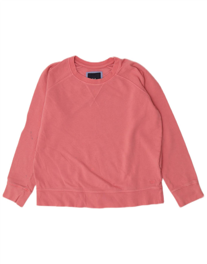 Crew Clothing Dame Sweatshirt Jumper UK 12 Medium Pink Bomuld
