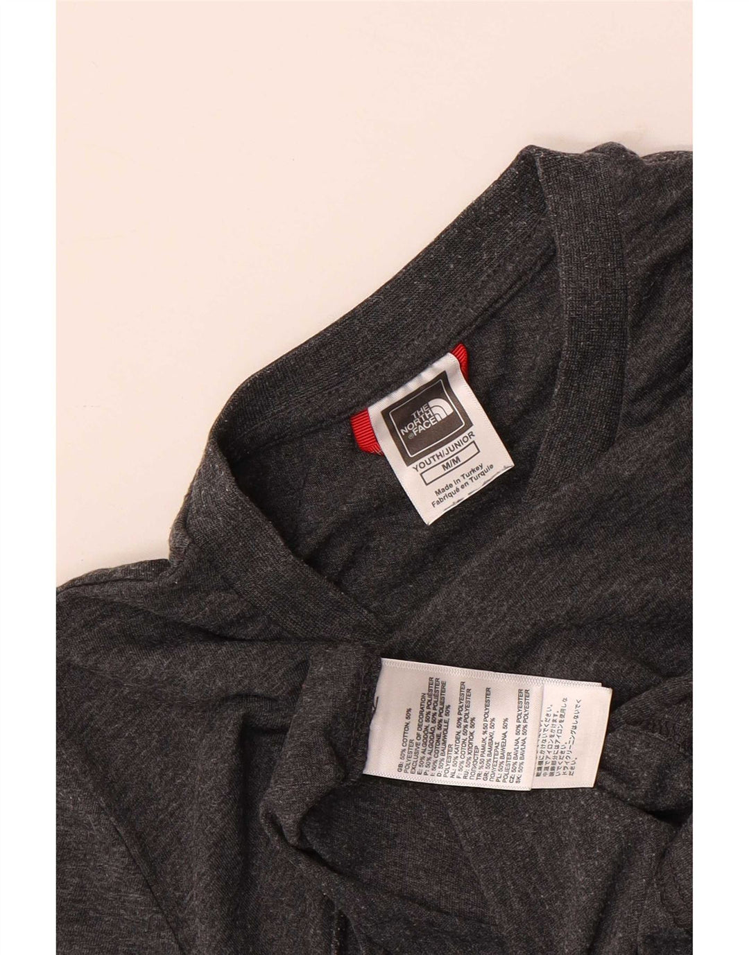 The North Face Boys T-Shirt Top 9-10 år Medium Grå Bomuld