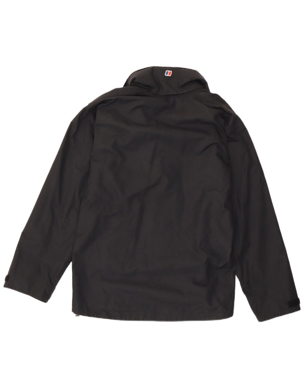 Berghaus Regnjakke med hætte til mænd UK 38 Medium Sort Nylon