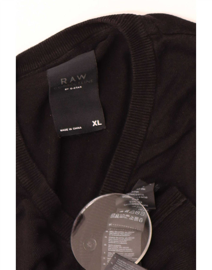 G-Star Herre V-hals sweater XL sort bomuld