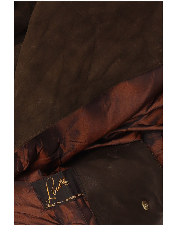 Vintage ruskindsfrakke til kvinder UK 14 medium brun