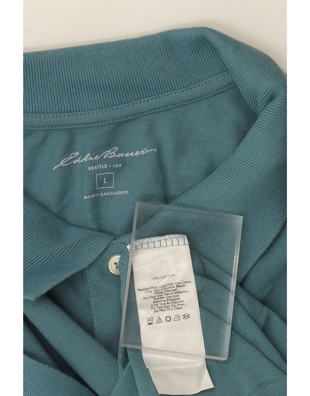 Eddie Bauer herre poloskjorte stor blå bomuld