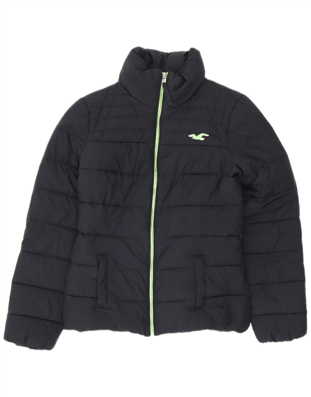 Hollister Sherpa polstret jakke UK 10 Lille marineblå polyester
