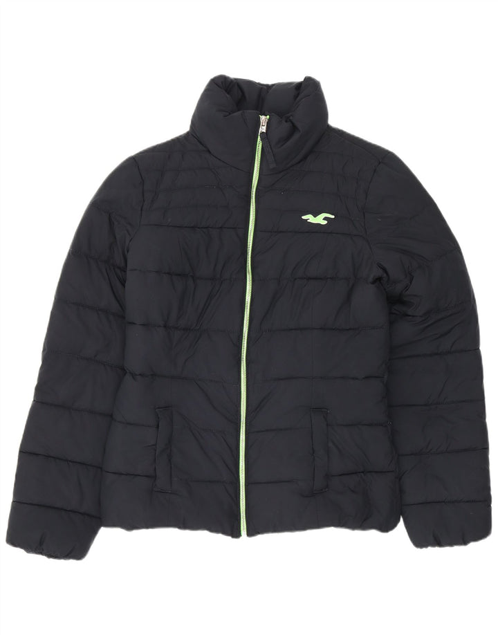 Hollister Sherpa polstret jakke UK 10 Lille marineblå polyester