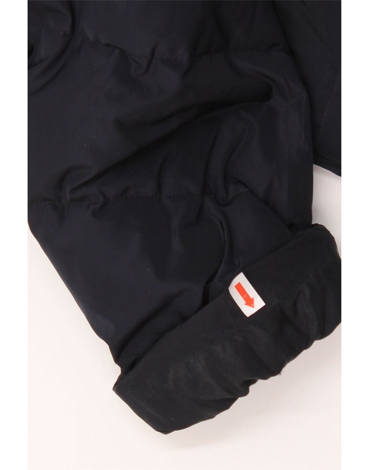 Armani Junior Piger Hætte Vatteret Frakke 13-14 År Navy Blue Polyester