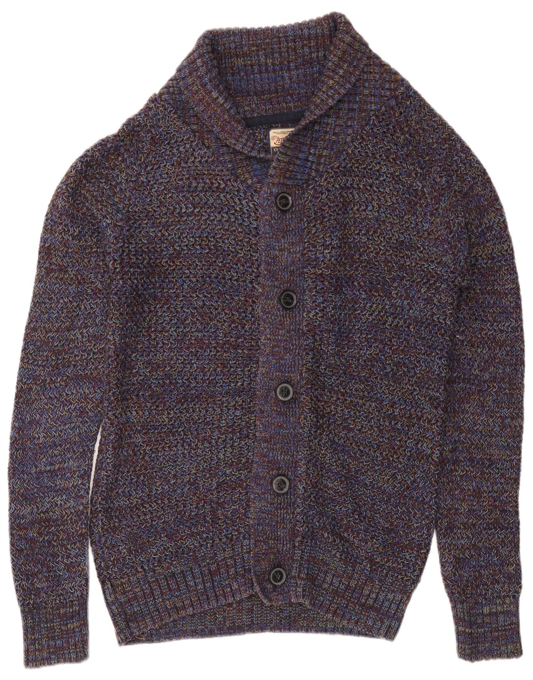 Petrol Industries Herre cardigan sweater Medium Navy Blue Flecked