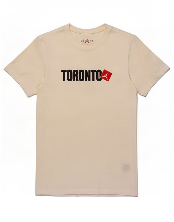 Jordan Herre Toronto Grafisk T-Shirt Top XS Off White Bomuld