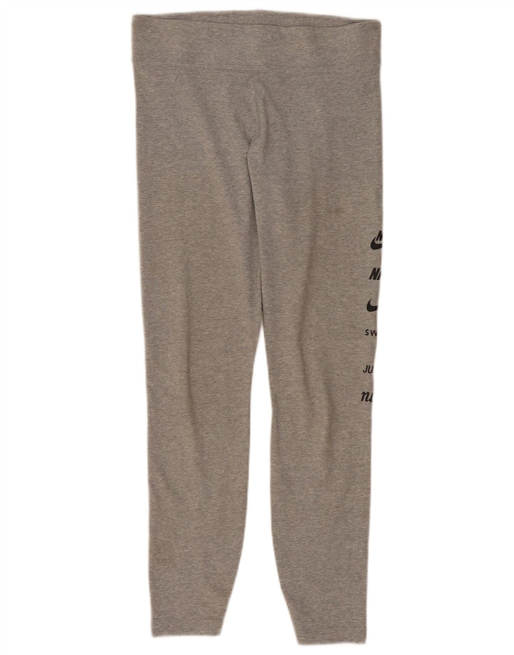 NIKE Grafiske Leggings til kvinder UK 14 Stor grå bomuld