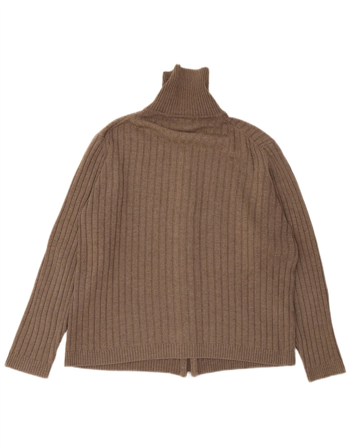 Lacoste Herre cardigantrøje str. 6 XL Brun uld