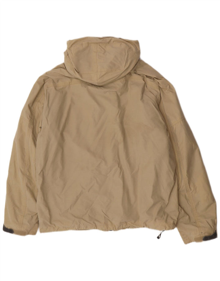 Timberland Herre Hooded Windbreaker Jacket UK 42 XL Beige Polyester