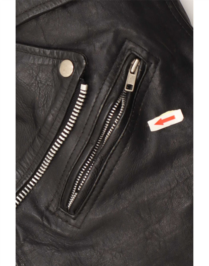 Sheep Land Herre Læder Biker Jacket UK 36 Small Black