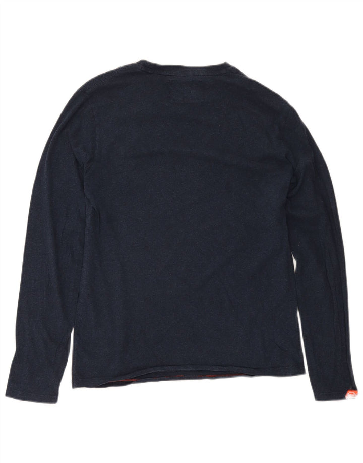 Superdry Herre Top Langærmet Lille Marineblå Bomuld