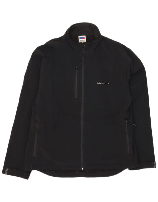 Russell Athletic Herre Windbreaker Jacket UK 42 XL Sort Polyester