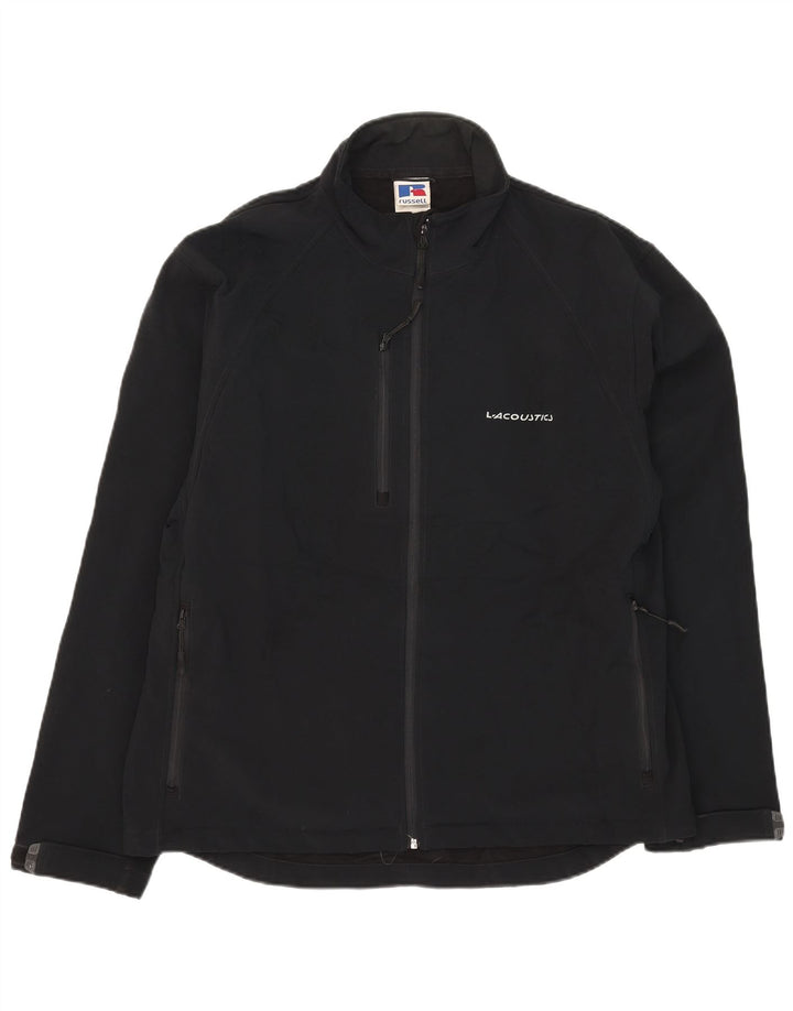 Russell Athletic Herre Windbreaker Jacket UK 42 XL Sort Polyester