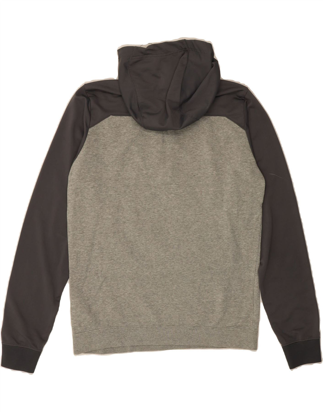 NIKE Mens Graphic Zip Neck Hoodie Jumper Small Grey Cotton Vintage Nike and Second-Hand Nike from Messina Hembry 