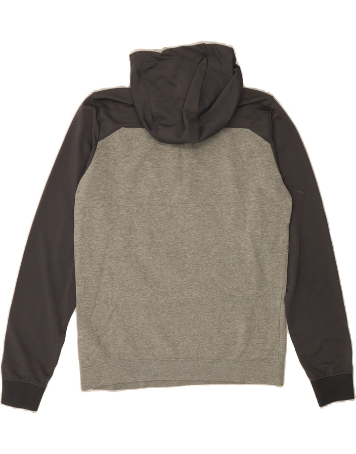 NIKE Mens Graphic Zip Neck Hoodie Jumper Small Grey Cotton Vintage Nike and Second-Hand Nike from Messina Hembry 