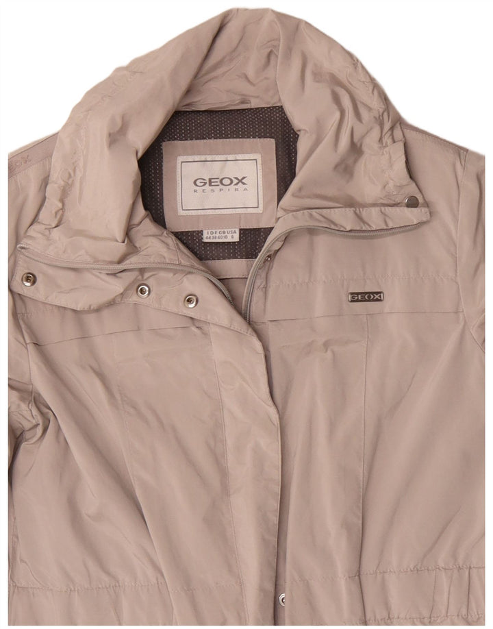 Geox Trench Coat til kvinder UK 10 Smalll Beige Polyester
