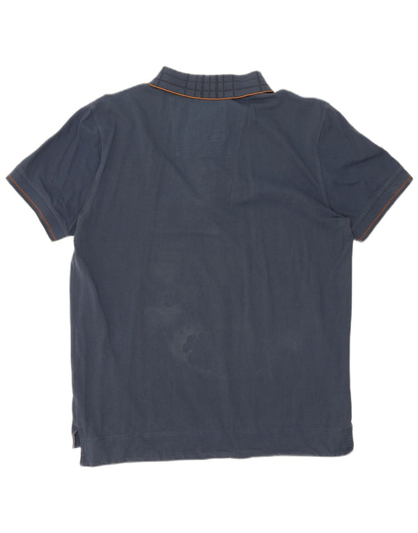 Hugo Boss Herre Regular Fit poloshirt Medium Navyblå ternet bomuld