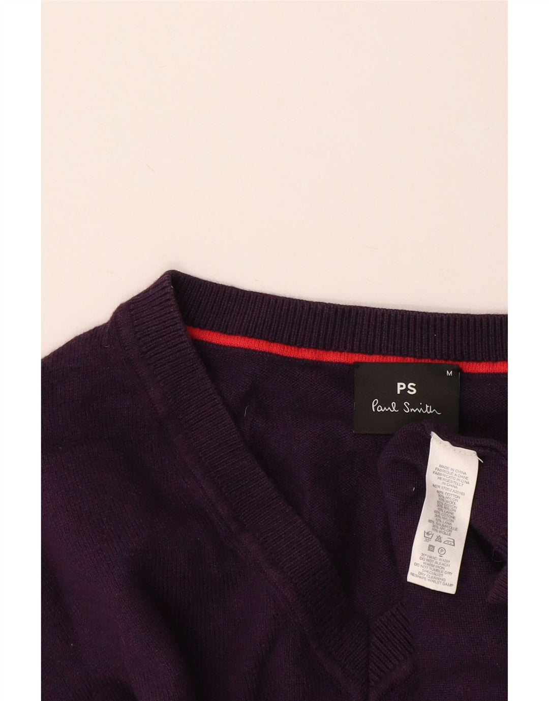 Paul Smith Herre V-hals sweater Medium Lilla Bomuld