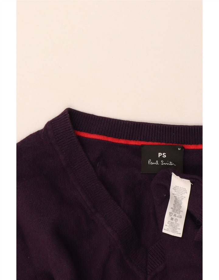 Paul Smith Herre V-hals sweater Medium Lilla Bomuld