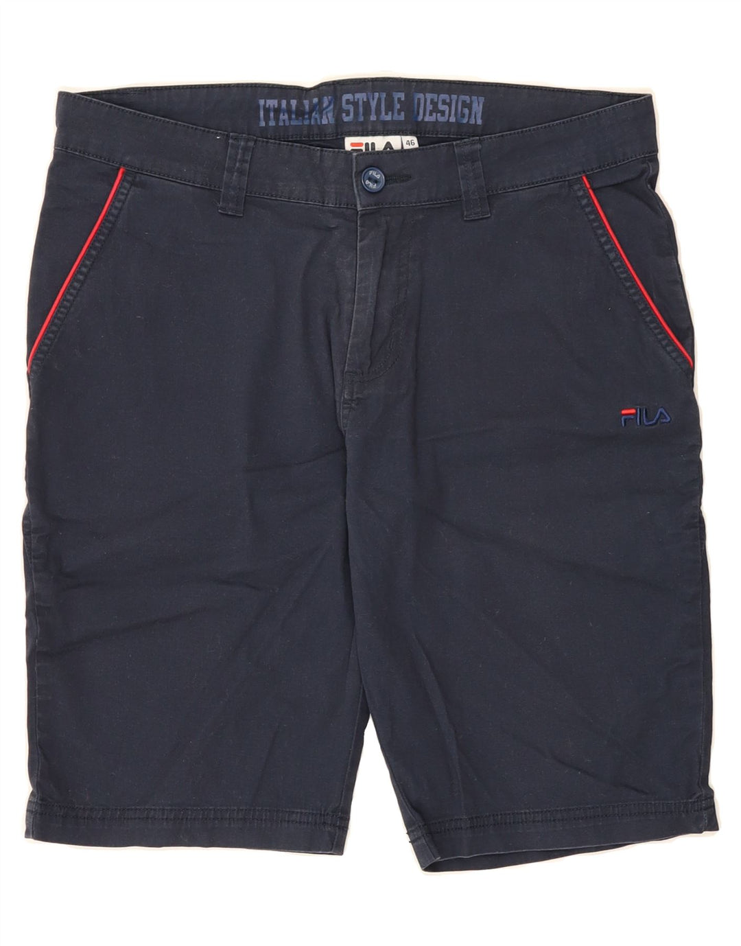 FILA Mens Chino Shorts IT 46 Small W30  Navy Blue Cotton Vintage Fila and Second-Hand Fila from Messina Hembry 