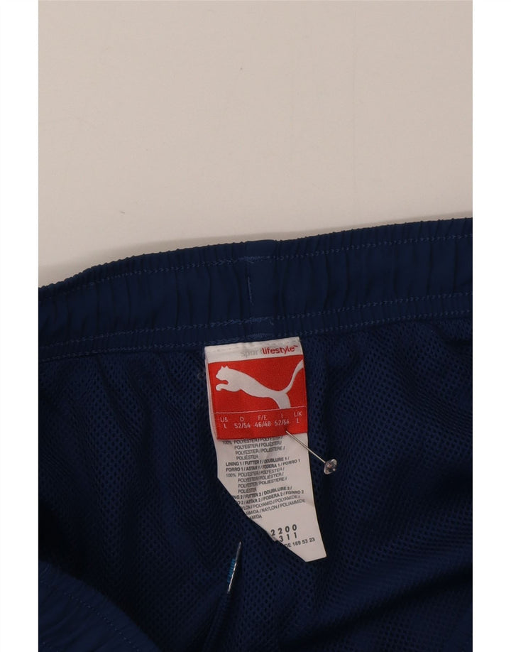 Puma Herre grafisk træningsdragt Bukser Joggers Large Blue Polyester