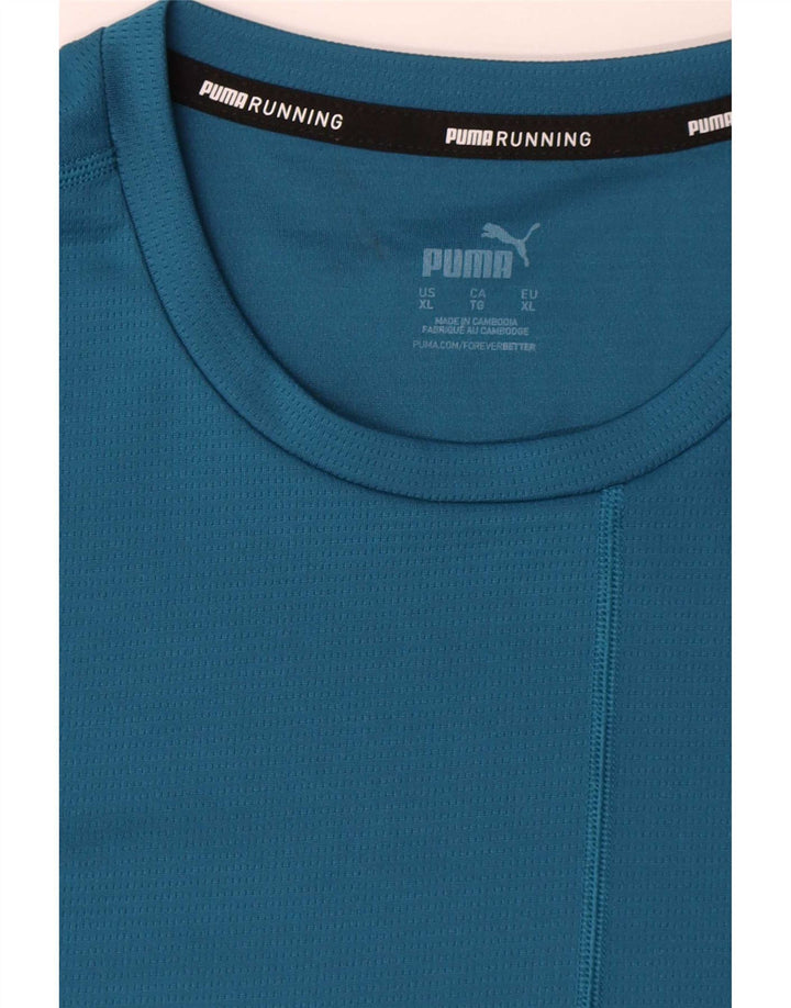 Puma Herre Top Langærmet XL Blå Colourblock