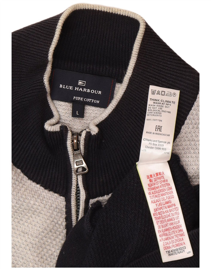 Marks & Spencer Herre Blue Harbor Cardigan Sweater Large Navy Blue