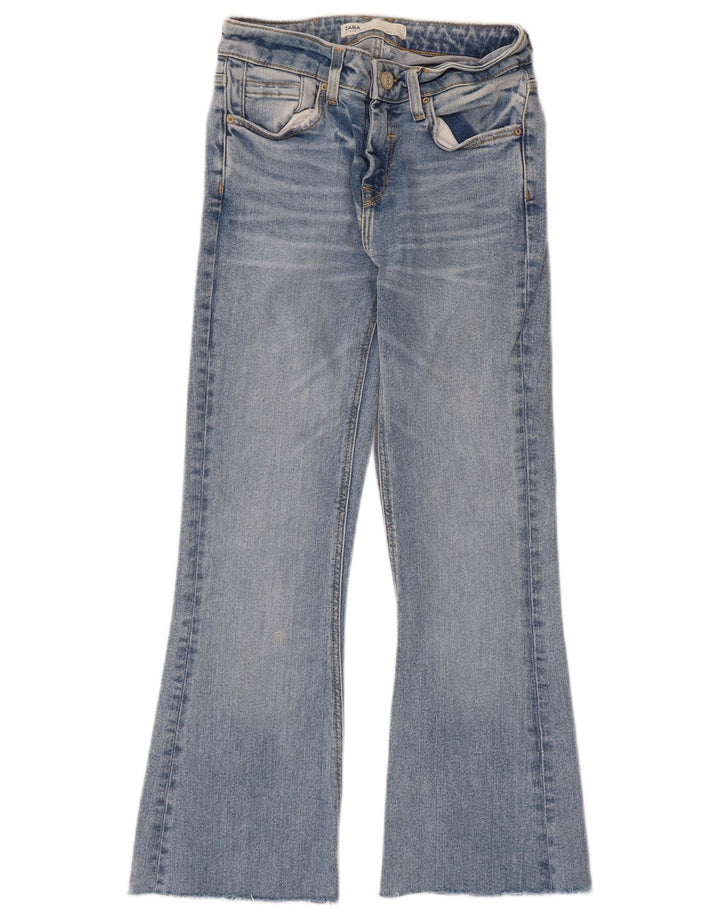 Zara Dame Flared Jeans EU 34 2XS W24 L24 Blå