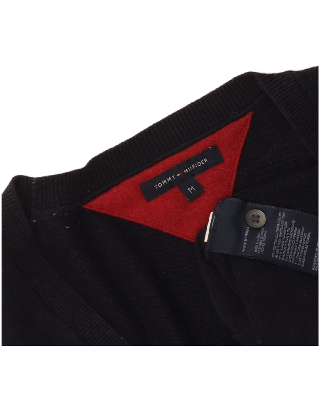 TOMMY HILFIGER Cardigantrøje til kvinder UK 12 Mellem marineblå bomuld