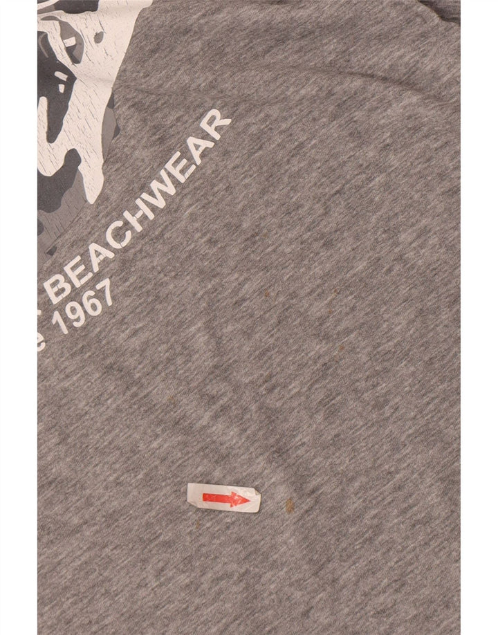 Kappa Herre Grafisk T-Shirt Top Stor Grå
