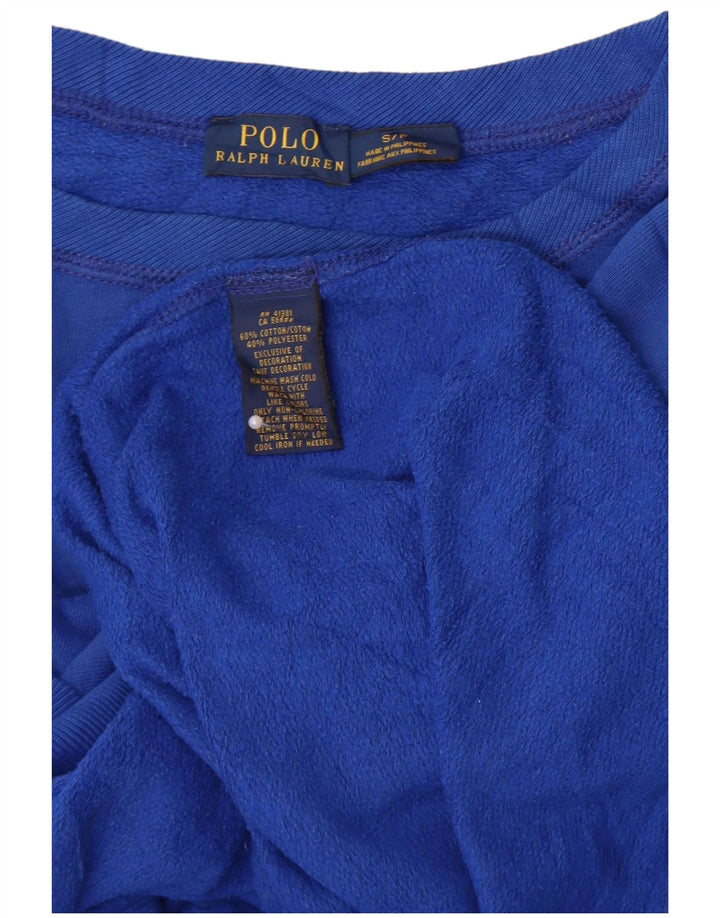 Polo Ralph Lauren Dame Oversized Sweatshirt Jumper UK 10 Small Blue