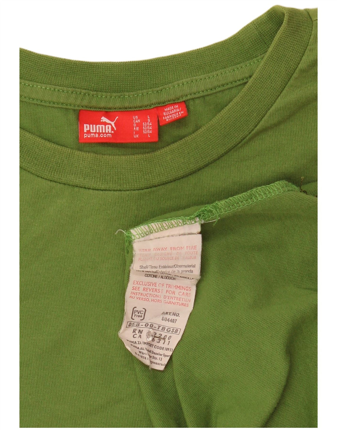 Puma Herre Top Langærmet Stor Grøn Bomuld