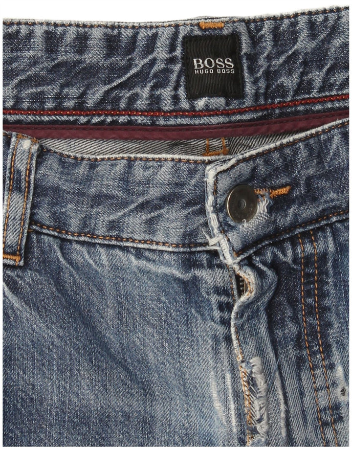 Hugo Boss Straight Jeans til mænd W36 L31 Blå