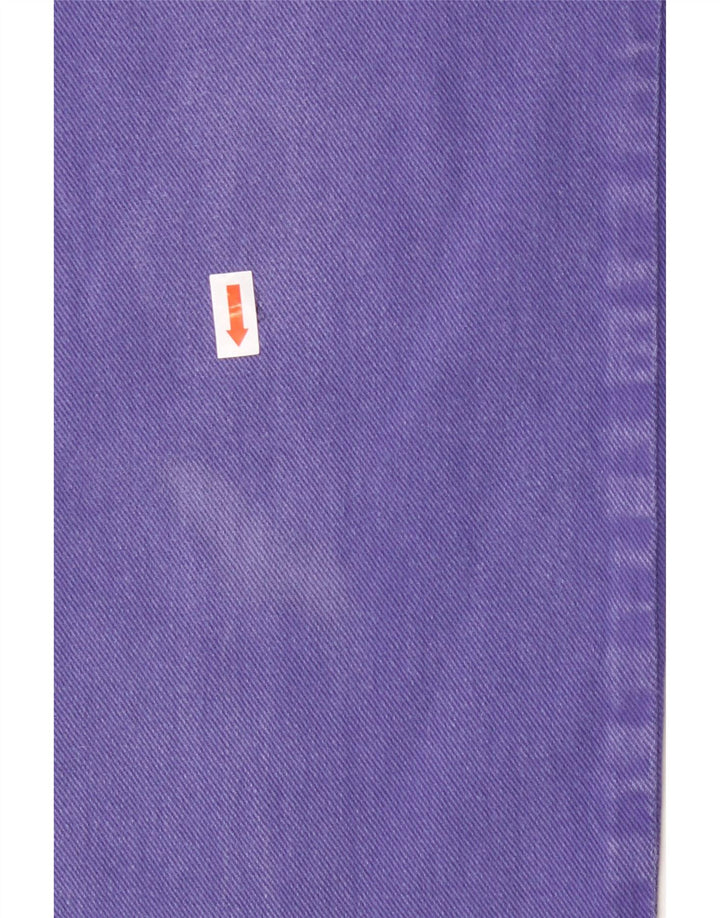 ICEBERG Womens Distressed Straight Jeans W28 L30 Purple Cotton