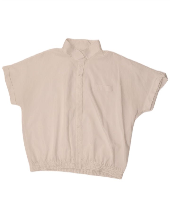 Lady Joy Dame Oversized kortærmet skjortebluse EU 44 XL Hvid