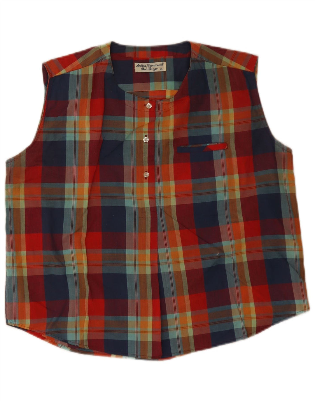 Antica Camiceria Dame Pullover Shirt UK 18 XL Flerfarvet ternet