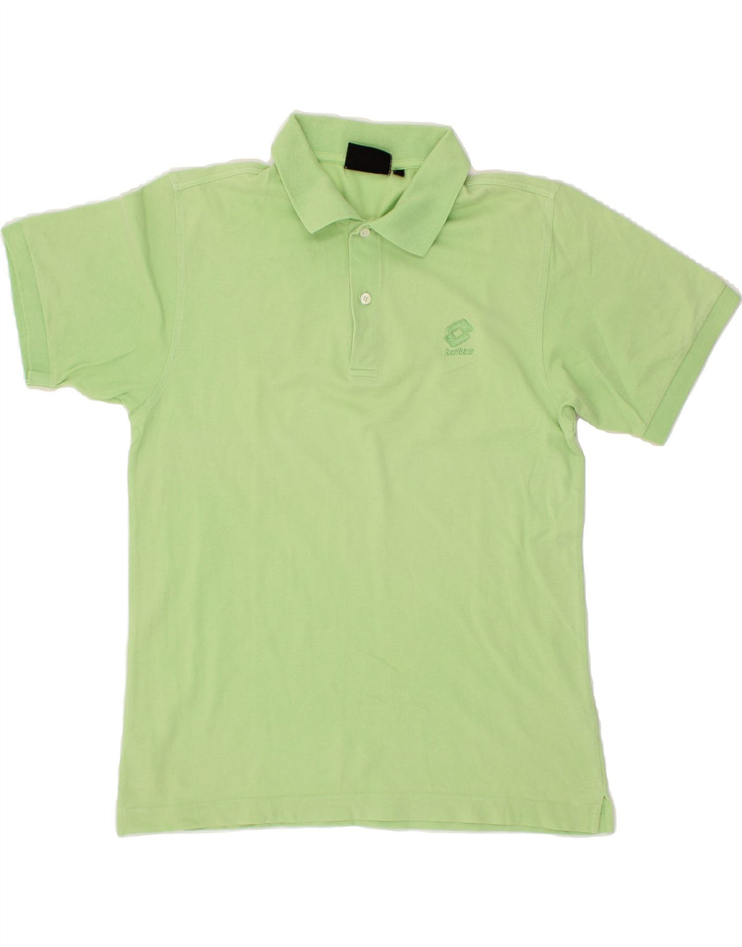 LOTTO Mens Slim Polo Shirt Large Green Cotton Vintage Lotto and Second-Hand Lotto from Messina Hembry 