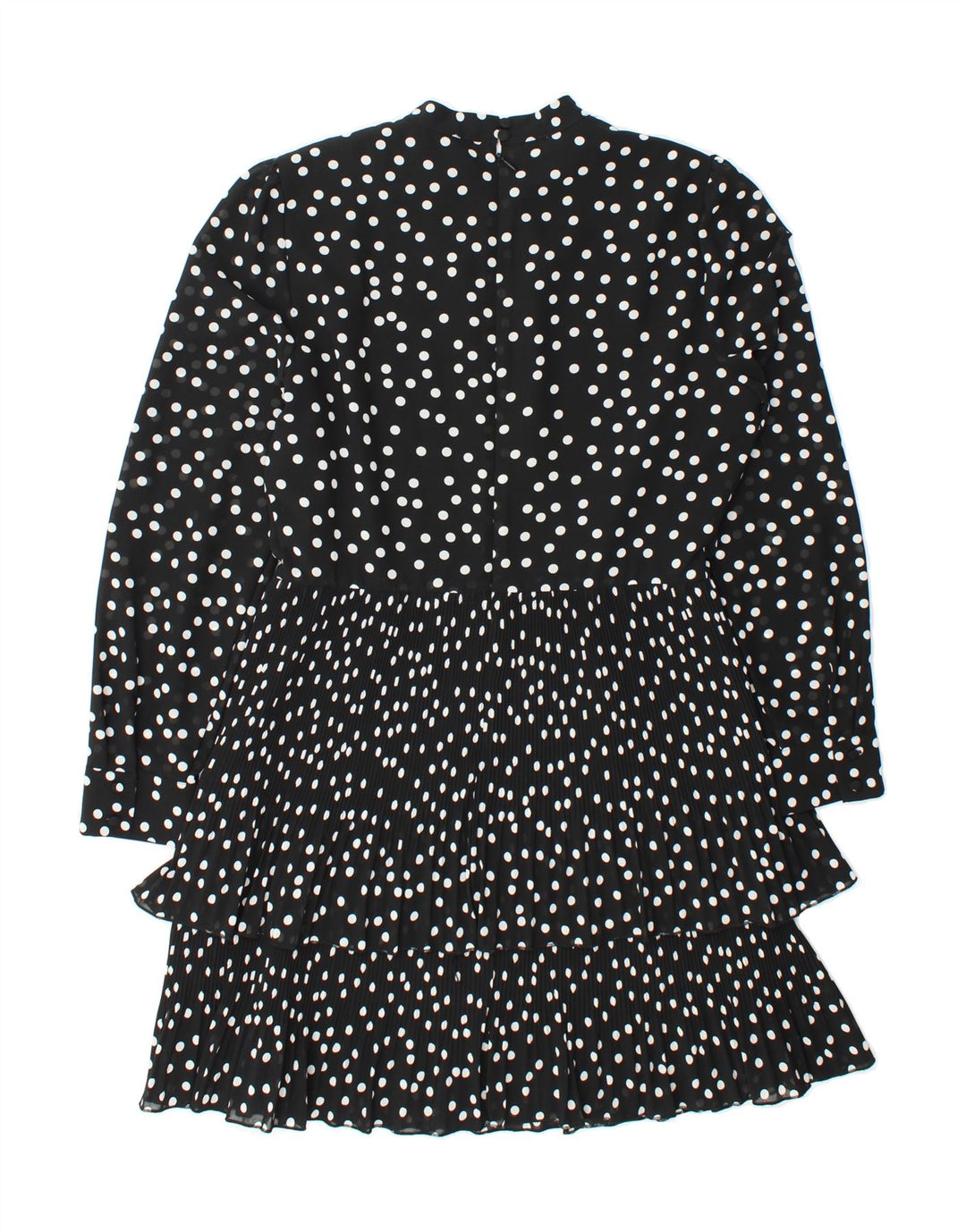 WAREHOUSE Womens Long Sleeve Tiered Dress UK 12 Medium Black Polka Dot Vintage Warehouse and Second-Hand Warehouse from Messina Hembry 
