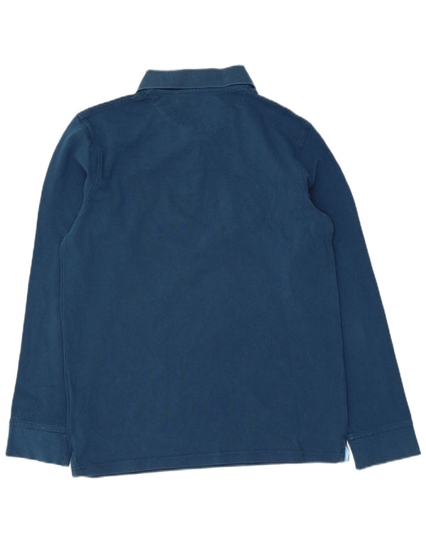Timberland Herre langærmet Slim Fit Polo Shirt Medium Blue Bomuld