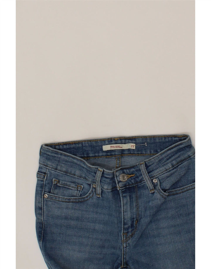 LEVI'S Womens 711 Skinny Jeans W25 L32 Blue Cotton Vintage Levi's and Second-Hand Levi's from Messina Hembry 