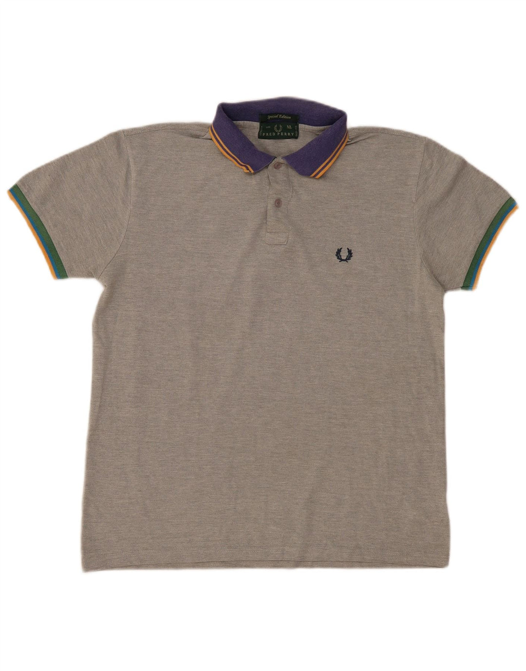 Fred Perry Herre poloshirt XL Grå Colourblock Bomuld