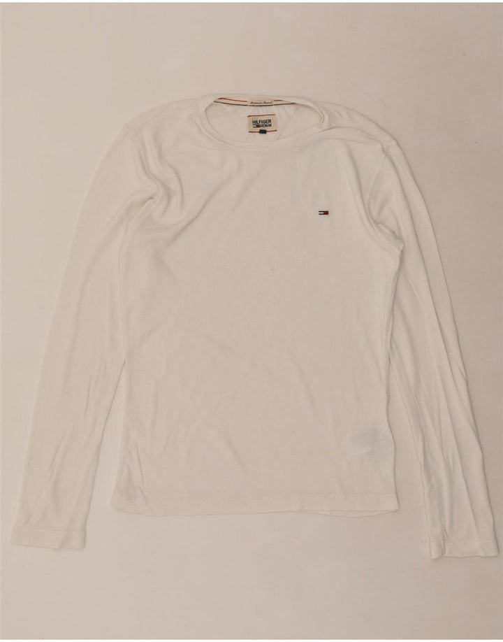 Tommy Hilfiger Herre Top Langærmet Lille Hvid Bomuld