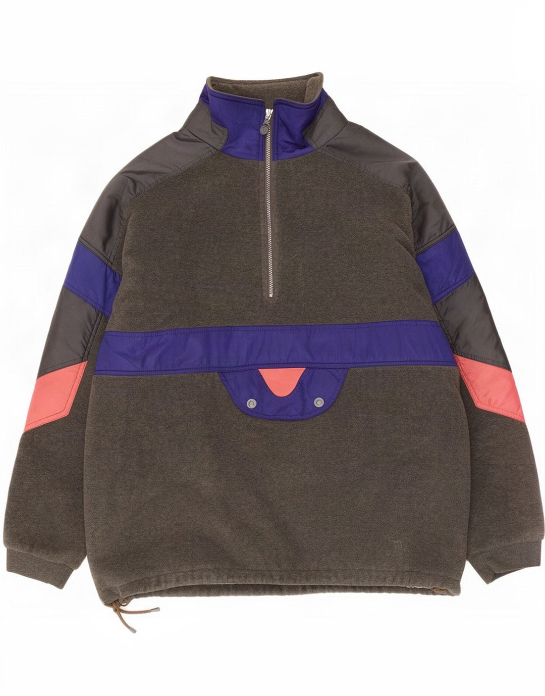 Klepper Herre lynlås hals Fleece Jumper 2XL Grå Colourblock Polyester