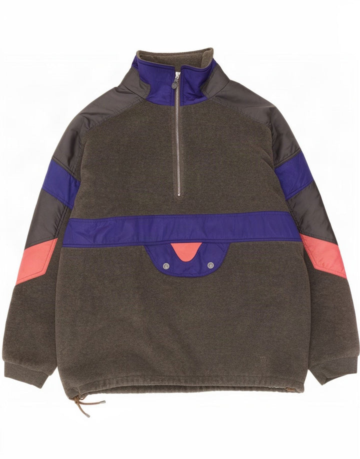 Klepper Herre lynlås hals Fleece Jumper 2XL Grå Colourblock Polyester