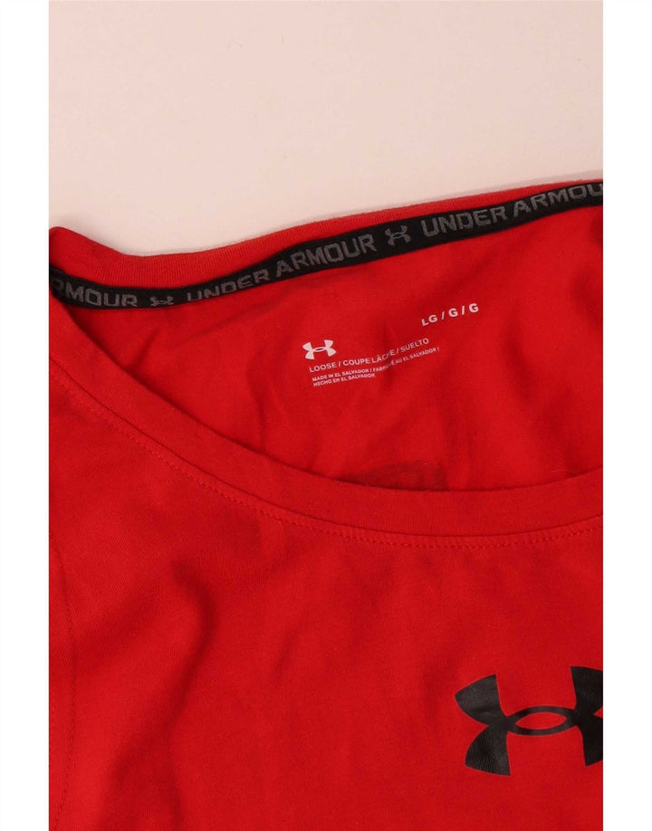 Under Armour Herre Grafisk Vest Top Stor Rød Bomuld