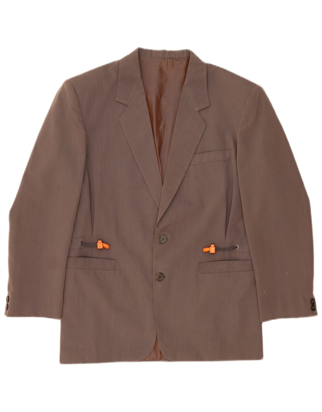 Vintage herre 2-knaps blazerjakke UK 36 Lille grå polyester