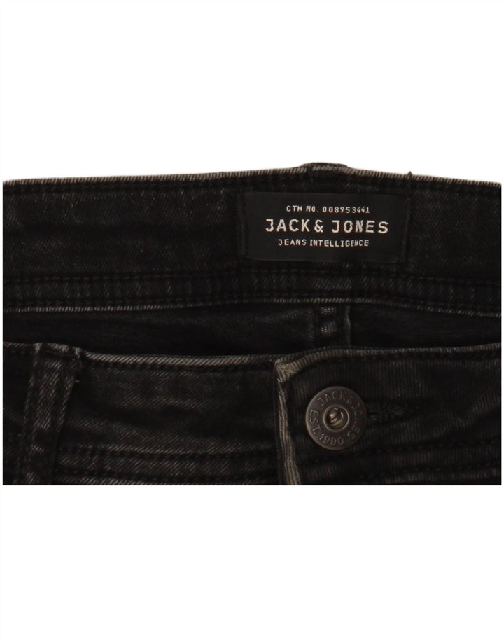 JACK & JONES Herre Liam Distressed Skinny Jeans W34 L31 Sort